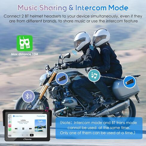 Carpuride W702B PRO Motorcycle Carplay Screen for BMW R1200GS R1250GS S1000XR Motorcycle, 7 inch Waterproof Touchscreen, Portable Carplay/Android Auto GPS Navigation for Motorbike, Dual Bluetooth in Kuwait