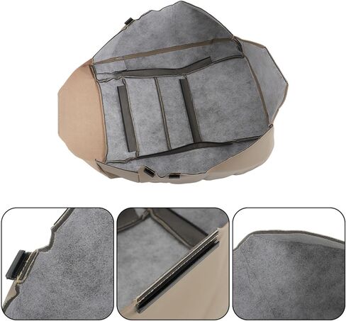 labwork Front Driver and Passenger Side Bottom and Top Lean Back Tan Artificial Leather Seat Cover Replacement for 2002-2007 F250 F350 F450 F550 Super Duty Lariat in Saudi Arabia