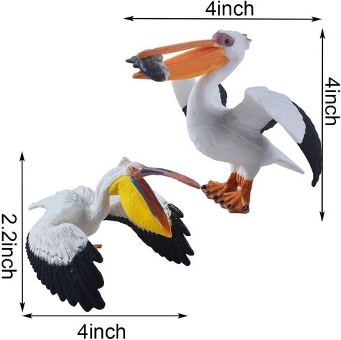 2PCS Bird Miniature Statue Pelican Figurines Home Decoration Furniture Desktop Tabletop Display… in Kuwait