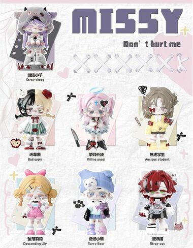 Anime Blind Box, Cute Missy Sweet Mourning Laurie Series Blind Box Figure for Home Decoration, Collectible PVC Figurine for Birthday Gifts (TSLL 1.0) in Saudi Arabia