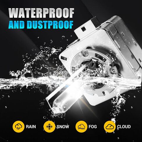 D3S HID Headlight Bulbs, 6000K Cool White, High/Low Beam, Xenon Replacement Bulbs with Metal Stents Base - Pack of 2 in Saudi Arabia
