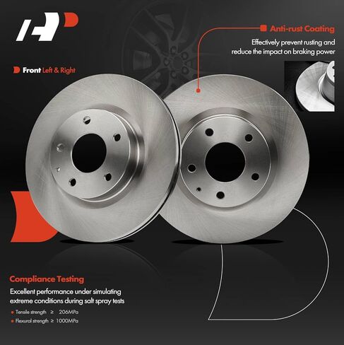 A-Premium 11.01 inch (279.8mm) Front Vented Disc Brake Rotors + Ceramic Pads Kit Compatible with Select Mazda Models - 3 2014-2018, CX-3 CX3 2016-2020, 6-PC Set in Saudi Arabia