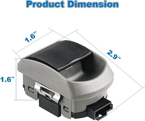 مفتاح تحكم زجاجي لنوافذ الباب متوافق مع Kenworth Peterbilt، جانب الركاب بمفتاح نافذة الطاقة، بديل لـ P27-1070 in Kuwait