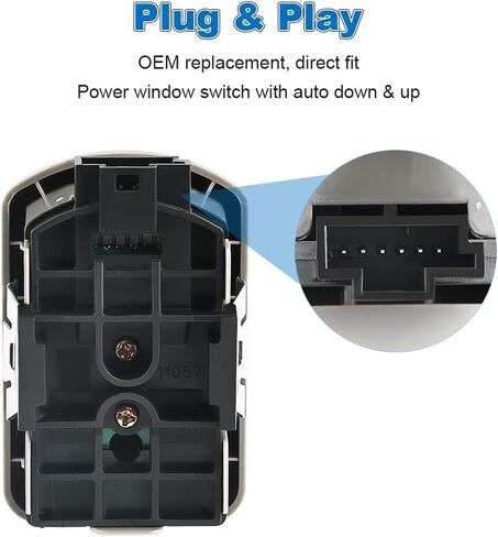 مفتاح تحكم زجاجي لنوافذ الباب متوافق مع Kenworth Peterbilt، جانب الركاب بمفتاح نافذة الطاقة، بديل لـ P27-1070 in Kuwait