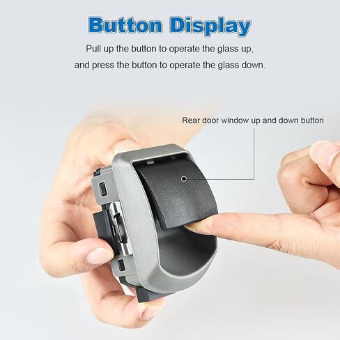 مفتاح تحكم زجاجي لنوافذ الباب متوافق مع Kenworth Peterbilt، جانب الركاب بمفتاح نافذة الطاقة، بديل لـ P27-1070 in Kuwait