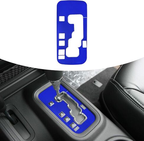 Compatible with Center Console Gear Shift Panel Trim Cover Protection Frame Sticker Interior Accessories Decoration for Jeep Wrangler/Wrangler Unlimited JK JKU 2011-2017(Blue) in Saudi Arabia