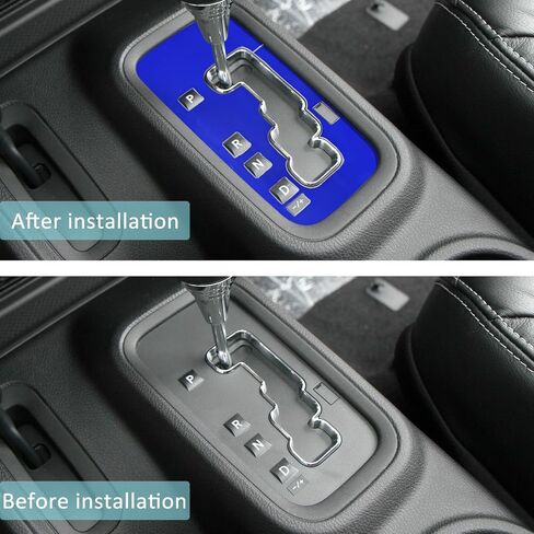 Compatible with Center Console Gear Shift Panel Trim Cover Protection Frame Sticker Interior Accessories Decoration for Jeep Wrangler/Wrangler Unlimited JK JKU 2011-2017(Blue) in Saudi Arabia