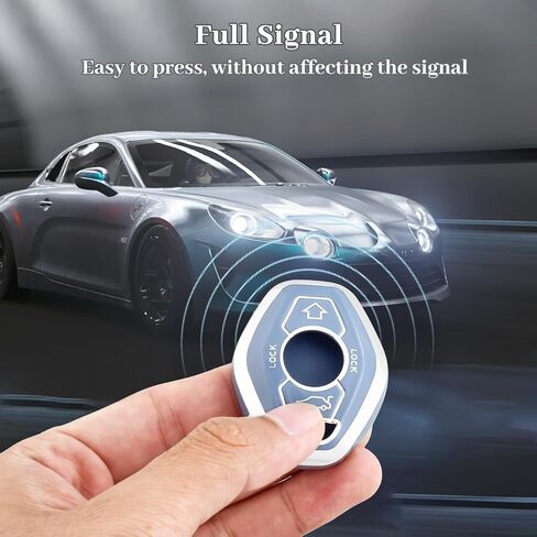 for BMW Key Fob Cover, Soft TPU Protection Key Fob Case Compatible with BMW 3 5 7 Series M3 M5 M6 X3 X5 Z3 Z4 Z8 LX8FZV Smart Car Key Accessories (Silver Purple) in Kuwait