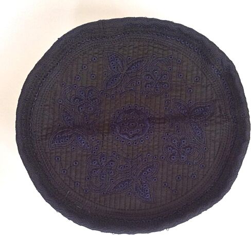 Kufi Men's Unisex Skull Cap Broad Strap Solid Hat with Hand Embroidery Kufi Caps Knitted Beanie Summer Headwear Long Hats in Kuwait