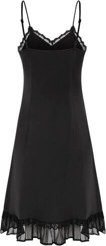 Belle Poque Womens full Slip Dresses Satin Chemise Nightgown Adjustable Spaghetti Strap Slip Dress in Saudi Arabia