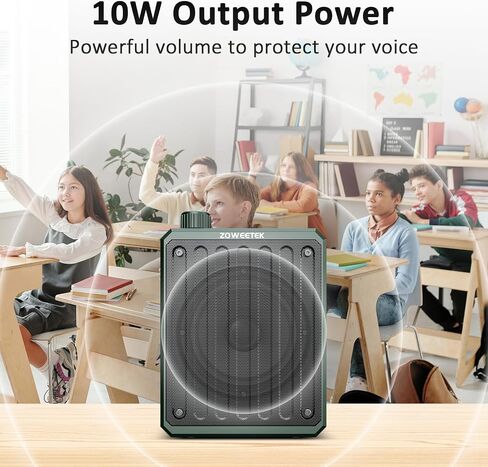ZOWEETEK Bluetooth Voice Amplifier for Teachers,Voice Amplifier Microphone Headset, Portable Voice Amplifier for Classroom, Meeting,Tourist guide, Church,Supports MP3 Format Audio, Teacher Must Haves in Saudi Arabia
