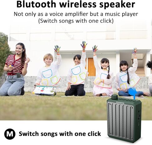 ZOWEETEK Bluetooth Voice Amplifier for Teachers,Voice Amplifier Microphone Headset, Portable Voice Amplifier for Classroom, Meeting,Tourist guide, Church,Supports MP3 Format Audio, Teacher Must Haves in Saudi Arabia