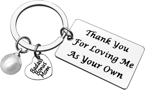Stepmom Keychain Stepmother Gift Appreciation Gift for Step Mother Bonus Mom Jewelry Mother in Law Christmas Mothers Day Gift in Saudi Arabia