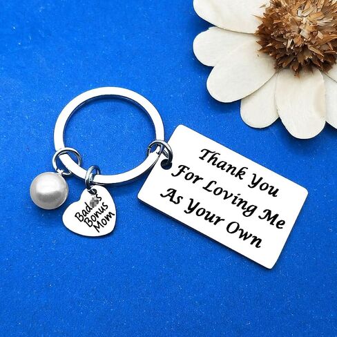 Stepmom Keychain Stepmother Gift Appreciation Gift for Step Mother Bonus Mom Jewelry Mother in Law Christmas Mothers Day Gift in Saudi Arabia