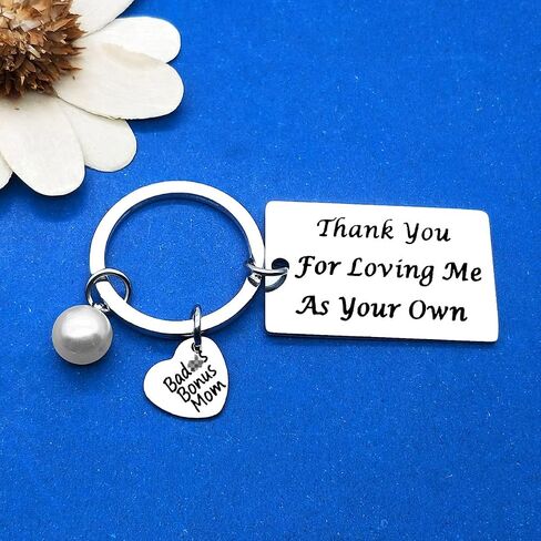 Stepmom Keychain Stepmother Gift Appreciation Gift for Step Mother Bonus Mom Jewelry Mother in Law Christmas Mothers Day Gift in Saudi Arabia