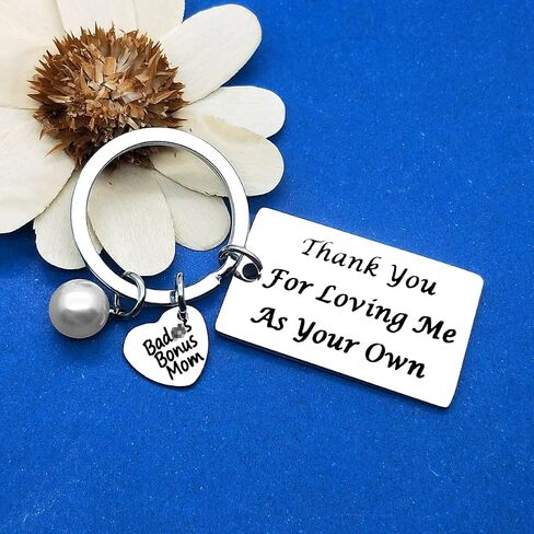 Stepmom Keychain Stepmother Gift Appreciation Gift for Step Mother Bonus Mom Jewelry Mother in Law Christmas Mothers Day Gift in Saudi Arabia