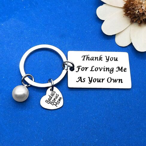 Stepmom Keychain Stepmother Gift Appreciation Gift for Step Mother Bonus Mom Jewelry Mother in Law Christmas Mothers Day Gift in Saudi Arabia