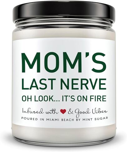 Moms Last Nerve Candle - Mom Christmas Gifts - Gifts for Mother - Mom Gift Funny - Mothers Day Gift for Mom - Mother's Day Gift Ideas - Birthday Gift for Mom in Saudi Arabia