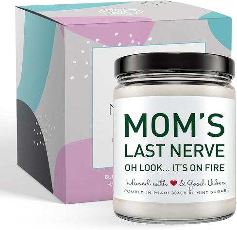 Moms Last Nerve Candle - Mom Christmas Gifts - Gifts for Mother - Mom Gift Funny - Mothers Day Gift for Mom - Mother's Day Gift Ideas - Birthday Gift for Mom in Saudi Arabia