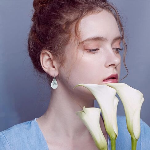 AOBOCO Sterling Silver Celtic Dragonfly Dangle Drop Earrings, Celtic Jewelry Birthday Gifts for Women Her Wife Mom in Kuwait