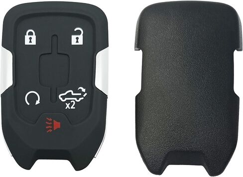 حافظة مفتاح ذكي Fob مناسبة لـ 2022 2021 2020 2019 Chevy Silverado وGMC Sierra 1500 2500HD 3500HD استبدال غلاف مفتاح التحكم عن بعد للدخول بدون مفتاح (5 أزرار - أ) in Kuwait