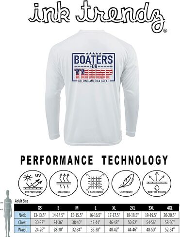 تي شيرت Ink Trendz® Boaters for Trump Keeping America Great 45 MAGA Dri-fit UPF 50 Performance (GD-2) in Kuwait