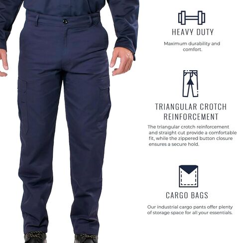 Lazzar Men Industrial Cargo Pants | Men’s Tactical Work Pants with Ultra-Resistant Fabric | Four-Pocket Utility Design in Saudi Arabia