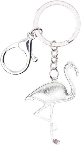 Enamel Alloy Cute Flamingo Keychain Bird Flamingo Gifts for Women Girls Car Key Chain Purse Charms Backpack Accessories in Saudi Arabia