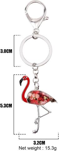 Enamel Alloy Cute Flamingo Keychain Bird Flamingo Gifts for Women Girls Car Key Chain Purse Charms Backpack Accessories in Saudi Arabia
