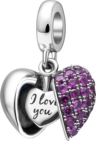 ABUN Love Heart Charms for Christmas 925 Sterling Silver Love in Your Hands Mom Grandma Heart Charms Beads Jewelry Gift for Women in Kuwait