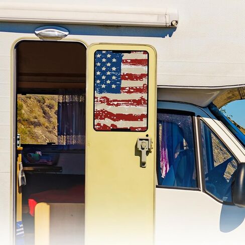 Boatee Stars and Stripes Rv Curtains for Camper Windows Rv Black Out Window Covers Camper Curtains for Windows Rain and Sun Protection Rv Black Out Window Covers Rv Sunlight Cover in Kuwait