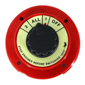 250A 6-32V Marine Battery Selector Switch Waterproof Battery Master Switch Isolator for Power Disconnect Cut Off, Marine Battery Isolator for Boat Car RV ATV Vehicle Auto Truck