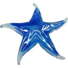 The Bridge Collection 4.7" Glass Starfish-Nautical Glass Figurine with Coastal Bathroom Decor-Starfish Table Center Piece- Housewarming Gift-Starfish Statue for Bedroom Decor-Beachy Sea Animal Decor