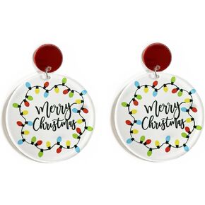 Colorful Resin Acrylic Teacher Dangle Earrings Cute Rainbow Earrings for Women Jewelry Gift for Teacher