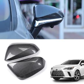 Compatible with Lexus 2022-2024NX250 NX350 NX450h Rearview Mirror Cover, car Exterior Accessories ABS for Lexus RX 2023 2024 RX350 RX450h RX500h, car Door Side Rearview Mirror Shell (Carbon Fiber)