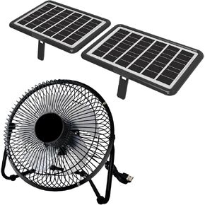 8 Inch Solar Fan with 2pcs Solar Panels 20W, Cloudy Days Working Solar Powered Fan for Ventilation and Cooling in Greenhouse, Pet House, Chicken Coop, Shed, Garage, Camping, Easy to Install in Saudi Arabia