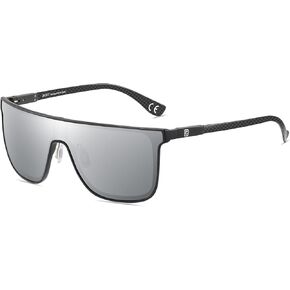 DUCO Trendy Square Sunglasses for Men Women Flat Top Shield Shades Oversized Carbon Fiber Polarized Sun Glasses DC8209