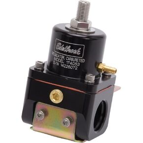 Edelbrock 174053 Fuel Pressure RegulatorBypass Style 180GPH Blk, Black