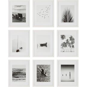 Instapoints - 8"x10" Black Hanging Template - Wall Mounted Photo Frame - Perfect for Showcasing Memories in Style - Versatile and Durable Design for Home or Office Décor - Rectangular Wall Mount - Set of 9