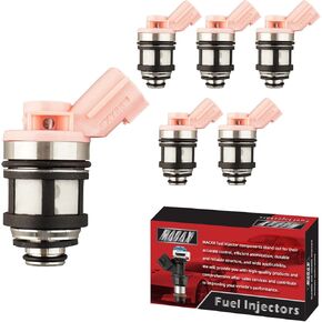 Set of 6 Fuel Injectors 16600-9S200 FJ434 Replacement Compatible with Nissan Frontier Pathfinder Quest Xterra Infiniti QX4 Mercury Villager 3.0L 3.3L - Replaces 16600-1B000 16600-1B010