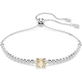 SWAROVSKI Matrix Tennis bracelet Mixed cuts, Yellow, Rhodium plated