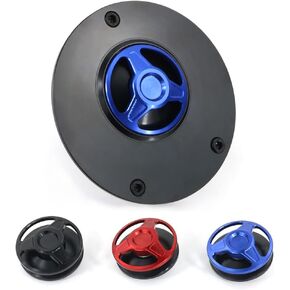 Xitomer Motorcycle Aftermarket 3 Holes Gas Tank Cap Cover Fuel Cap CNC Aluminum Alloy, fit for HAYABUSA GSX 1300R, GSX-R 600/750, SV650, GSX-S750, GSF 1200S, V-STROM 650 KATANA GSX-250R (Blue)