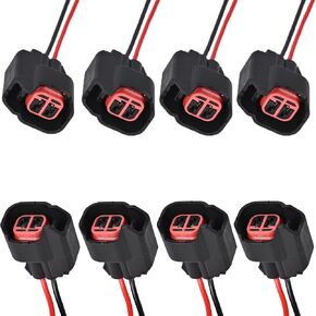 8 PCS Fuel Injector Connector Pigtail,Fuel Injectors Compatible with Chevy GM Ford Dodge LS2 LS3 Replace OEM# 5013995AA,5161919AA