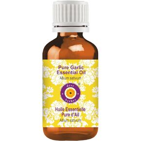 Deve Herbes Pure Garlic Essential Oil (Allium sativum) Steam Distilled 5ml (0.16 oz)