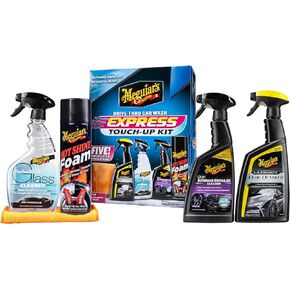 Meguiar's Drive-Thru Car Wash Express Touch-Up Kit - The Perfect Car Detailing Kit for Touching Up After Running Through an Automatic Car Wash or After Washing Your Ride at Home, Clean Inside and Out