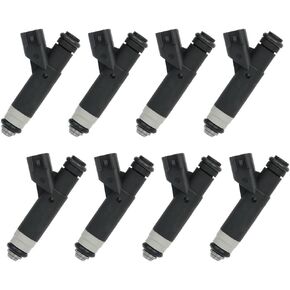 8pcs 4L3E-9F593-B4C Injectors,ANGLEWIDE 4 Holes Fuel Injectors Sets fit for Ford for E-150/ for E-150 Club Wagon/for E-250,for Ford Explorer,for Ford for F-150,for Ford for F-150 Heritage