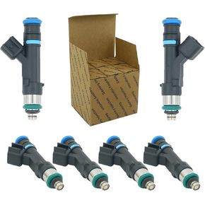 0280158020 Fuel Injectors Compatible with Dodge Durango Nitro Dakota Ram 1500 Jeep Liberty Grand Cherokee Commander Mitsubishi Raider 3.7L Replaces FJ474 (6 pcs)