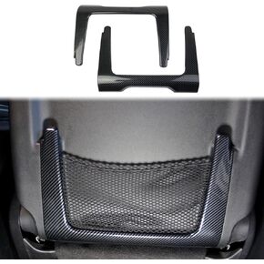 crosselec Carbon Fiber Car Seat Back Storage Frame Trim Cover for Dodge Durango 2011-2022