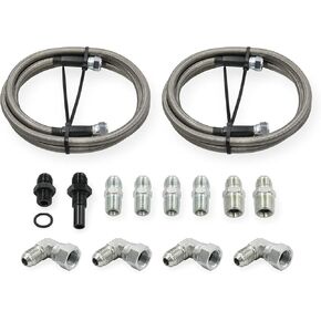 Transmission Cooling Kit Lines-6AN 70" Stainless Steel Braided Lines for GM Chevy 1996-2021 4L80E,for Ford C4-C6-AOD, for Turbo 350/400/200-200R4/700R4 4L60 4L60E 4L65E