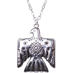 925 Sterling Silver Dainty Western Pendant Necklace, Concho, Thunderbird, Cattle Tag Designs